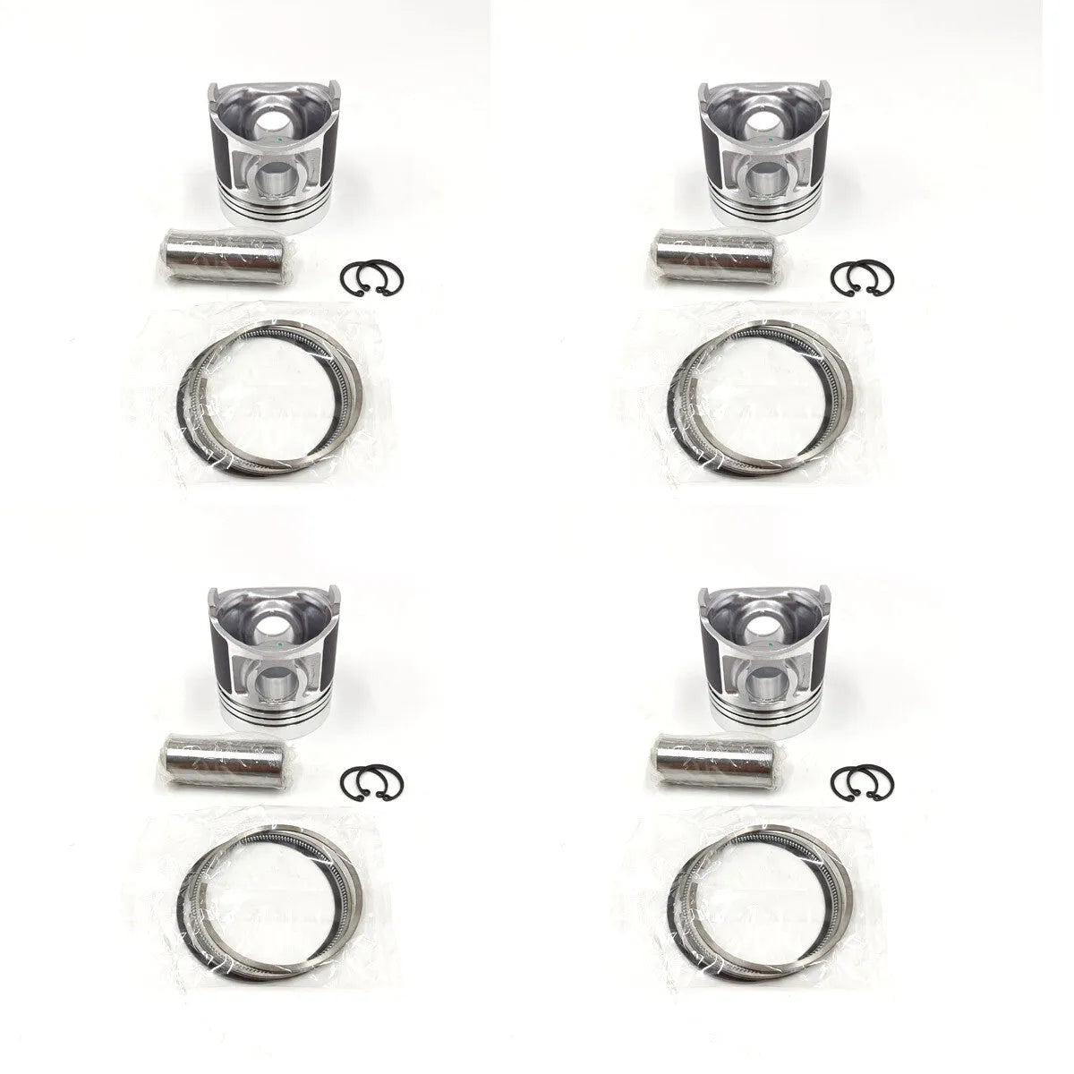 4pcs Piston With Ring 270-6968 STD Fits Caterpillar C2.2T, 3024T, 3024C/T, 216B-Replacement Aftermarket Parts