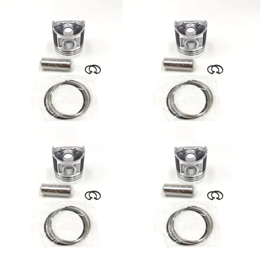 4pcs Piston With Ring 270-6968 STD Fits Caterpillar C2.2T, 3024T, 3024C/T, 216B-Replacement Aftermarket Parts