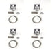 4pcs Piston With Ring 270-6968 STD Fits Caterpillar C2.2T, 3024T, 3024C/T, 216B-Replacement Aftermarket Parts