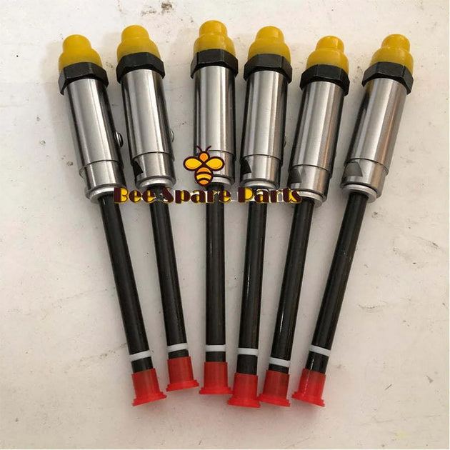 Set Of 6 4W7018 Fuel Injectors Pencil Nozzle Fits Cat Caterpillar 3406B 4W-7018-Replacement Aftermarket Parts