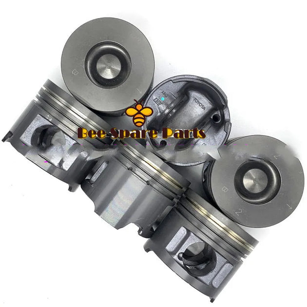 set of 8pcs engine piston kit 1HD 1HDFTE 13101-17120 1310117120-BeeSpareParts