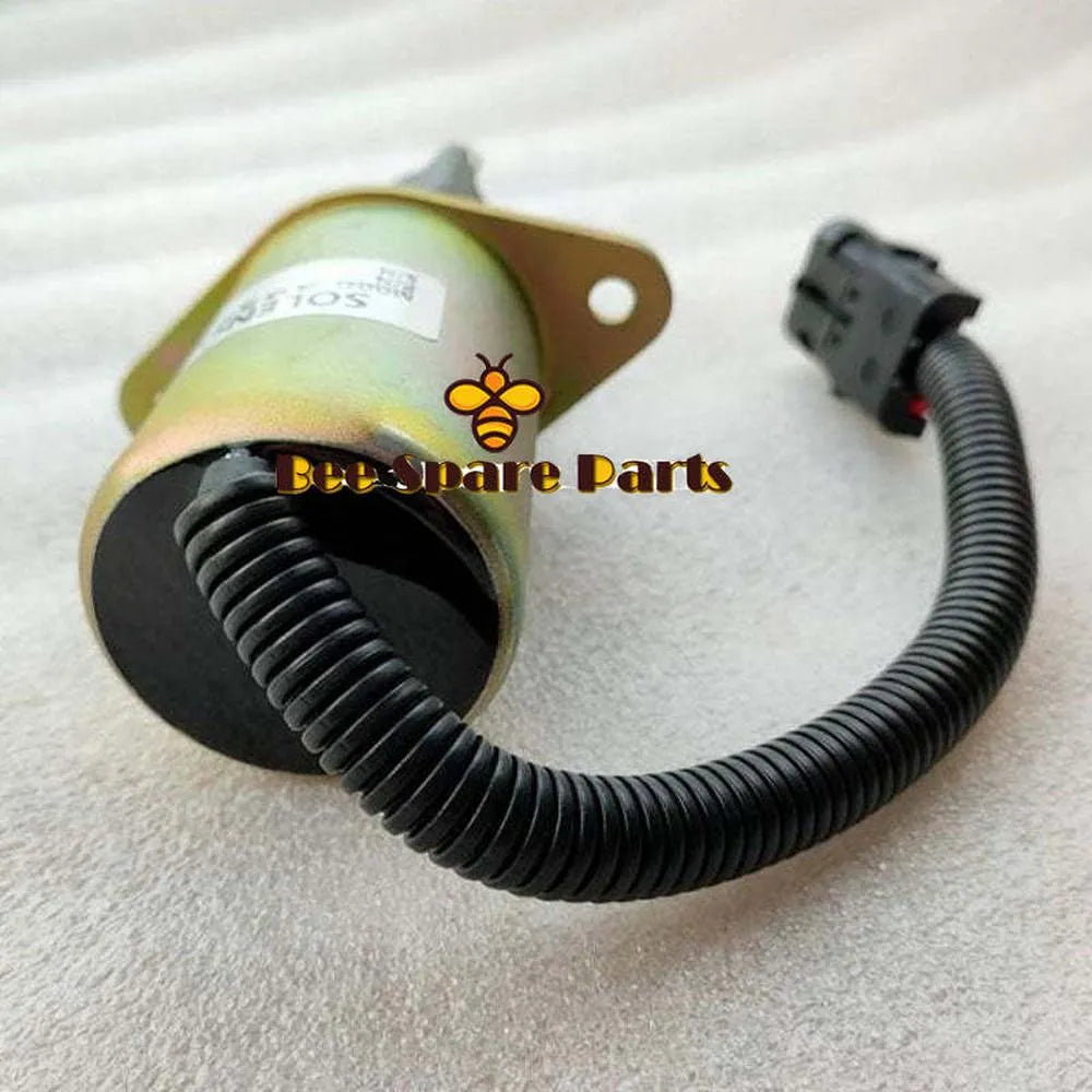 Shutdown Solenoid 3939018 Shut Off Solenoid SA-4889-12 12 Vdc Fits Hyundai Excavators 335LC-7 Cummins 6CT Engine-Solenoid & Solenoid Valve-BeeSpareParts