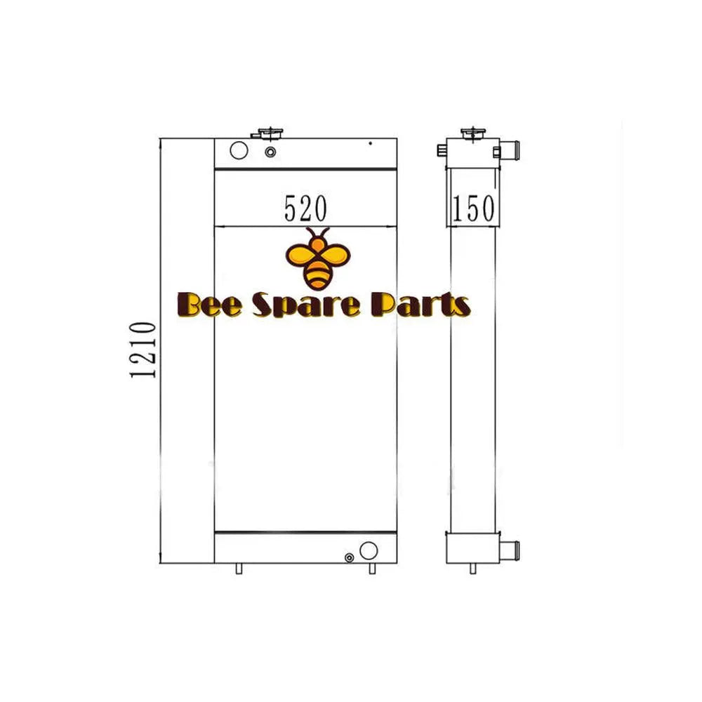 SK460-8 SK460LC-8 SK480-8 SK480LC-8 Kobelco Excavator Radiator LS05P00039S045 LS05P00039S001 LS05P00039F1-BeeSpareParts