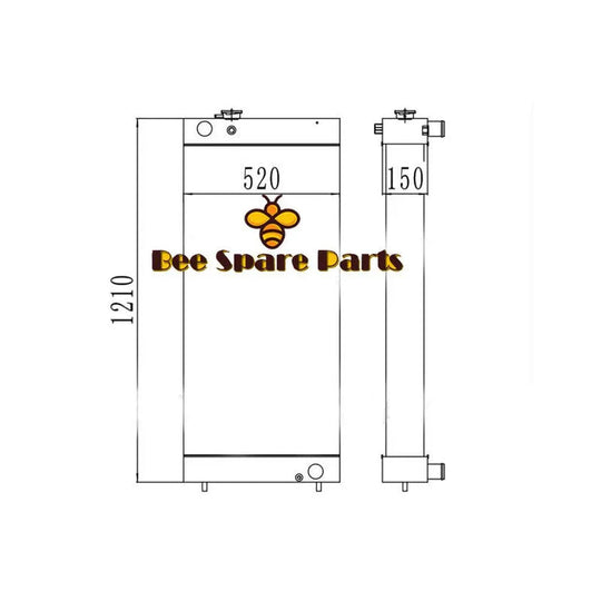 SK460-8 SK460LC-8 SK480-8 SK480LC-8 Kobelco Excavator Radiator LS05P00039S045 LS05P00039S001 LS05P00039F1-BeeSpareParts