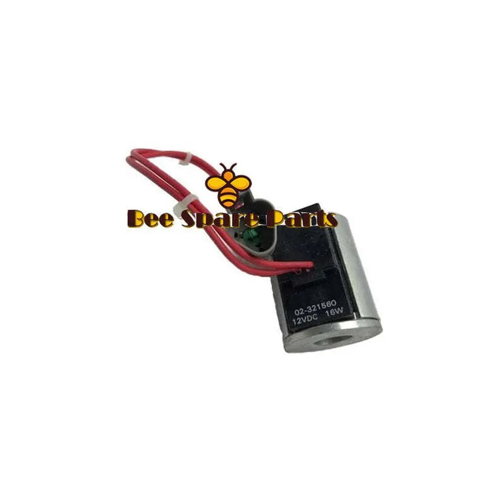 Solenoid Coil 1300912 130-0912 02-321560 02321560 compatible with Caterpillar Vickers Backhoe Loader 416C 416D 420D 424D 426C 428C 428D 430D 432D 436C-Replacement Aftermarket Parts