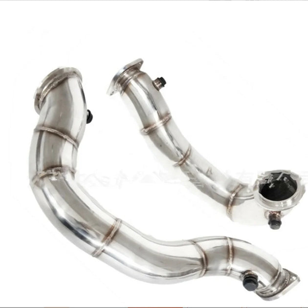 Stainless Car Exhaust Pipe for BMW N54 E90 E91 E92 E93 E82 135i 335i 2007-2010 Twin Turbo Exhaust Manifold Downcomer 3 Inch-BeeSpareParts