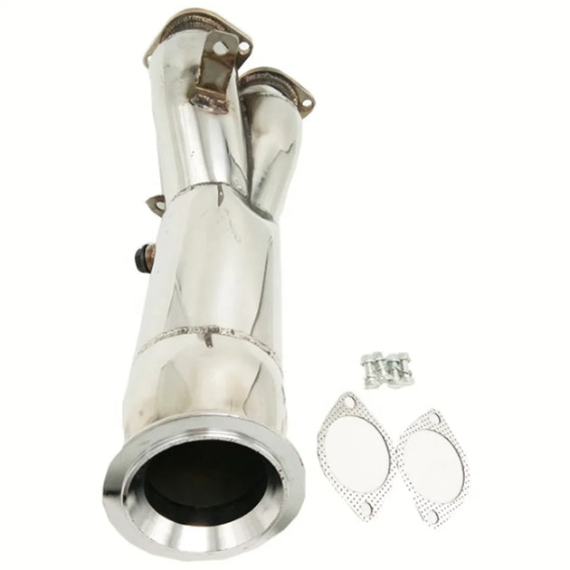 Stainless Exhaust Pipe Exhaust Downpipe Pipe Modification for BMW N55 B30 E82 E88 135i E92 E90 335i 3.0L Turbo Exhaust Manifold-Replacement Aftermarket Parts