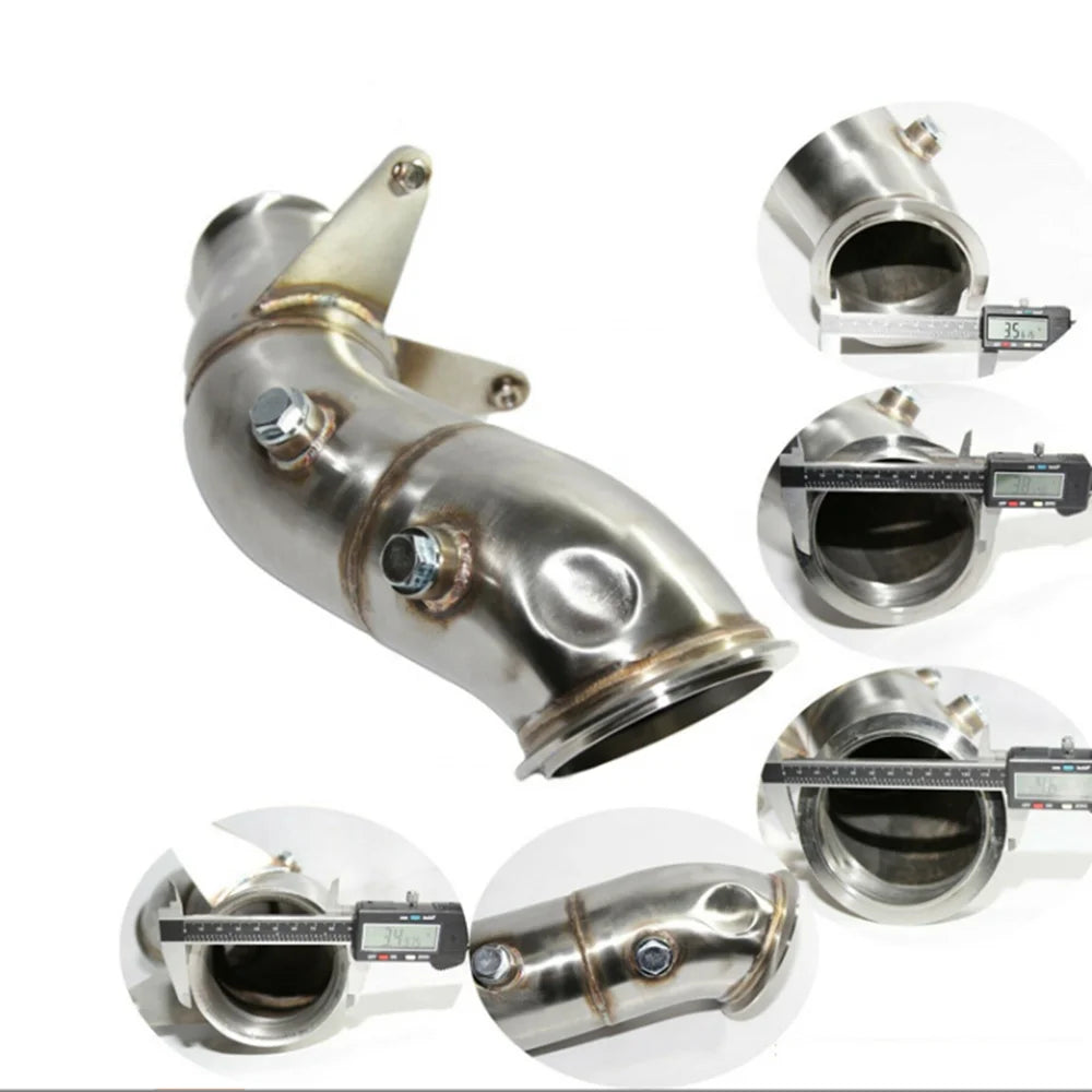 Stainless Steel Car Modified Exhaust Pipe Suitable for BMW N55 M135i M235i M2 335i 435i F3.0 Turbo Exhaust Manifold Downcomer-BeeSpareParts