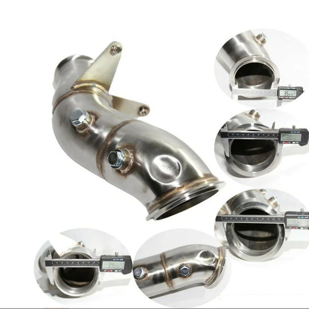Stainless Steel Car Modified Exhaust Pipe Suitable for BMW N55 M135i M235i M2 335i 435i F3.0 Turbo Exhaust Manifold Downcomer-BeeSpareParts