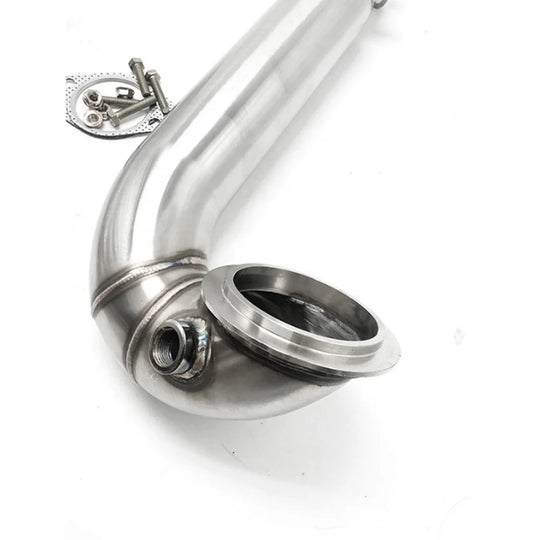 Stainless Steel Exhaust Downpipe for BMW 2008-2010 535i 535Xi N54 3.0L E60 3" Twin Turbo Exhaust Manifold Downcomer-BeeSpareParts