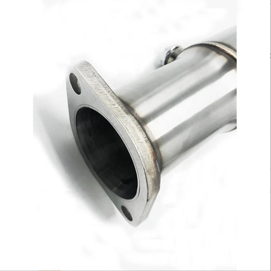 Stainless Steel Exhaust Downpipe for BMW 2008-2010 535i 535Xi N54 3.0L E60 3" Twin Turbo Exhaust Manifold Downcomer-BeeSpareParts
