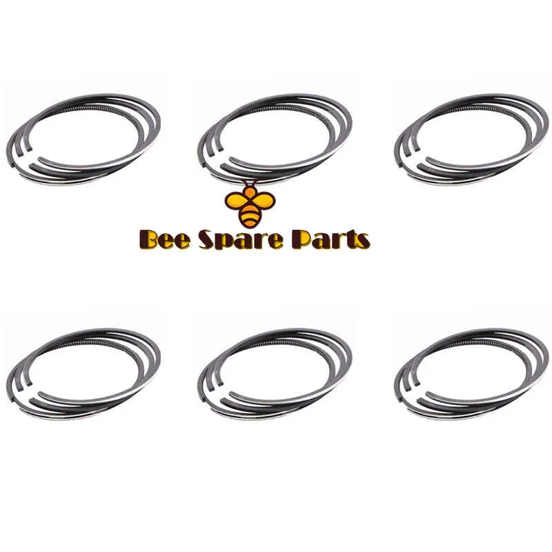 STD Piston Ring 6 Units 1 Set for Komatsu S6D108 S6D108-1 Engine PC300-5 PC300-6 Excavator-BeeSpareParts