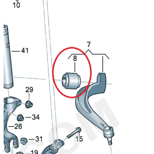 Suspension Control Arm Trailing Bushing For Audi Porsche A4 A5 B8 B9 Q5 Macan-BeeSpareParts