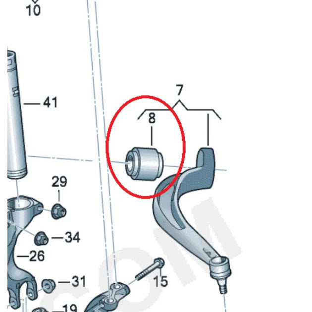 Suspension Control Arm Trailing Bushing For Audi Porsche A4 A5 B8 B9 Q5 Macan-BeeSpareParts
