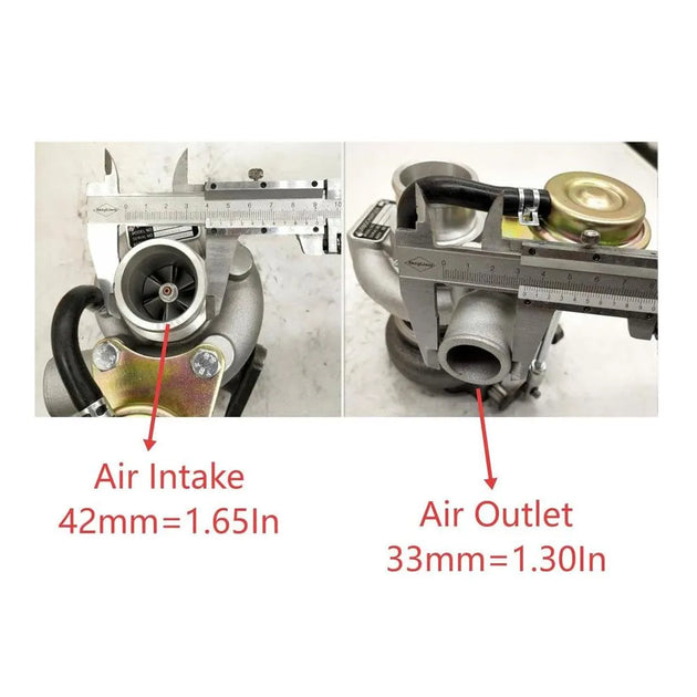 Turbo TD025M-05T Turbocharger 49173-03410 1E038-17012 4917303410 1E03817012 Compatible for Kubota D1105T V1505T Replacement (Air Outlet:33 mm,Intake42mm)-Replacement Aftermarket Parts