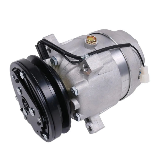 V5 A/C Compressor 5110511 Compatible for Mahindra 2555 for Kioti DK45 DK55 DK65C DK901C Tractor for Bobcat E80 Excavator-BeeSpareParts