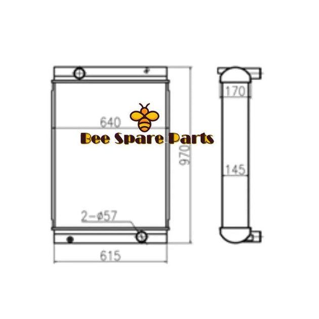 VOE 11110705 Water Tank Radiator For Volvo EC290B EC240B EC240C EC290C Excavator-Replacement Aftermarket Parts