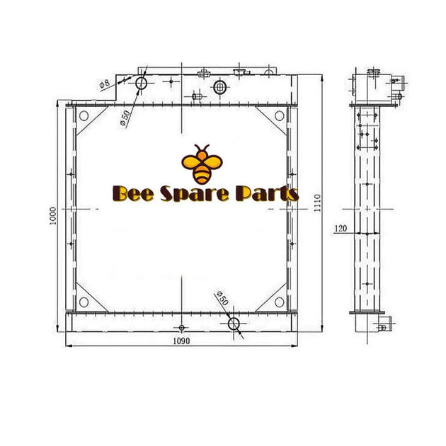 Water Cooling Radiator 14566120 for Volvo EC240B Excavator-Replacement Aftermarket Parts