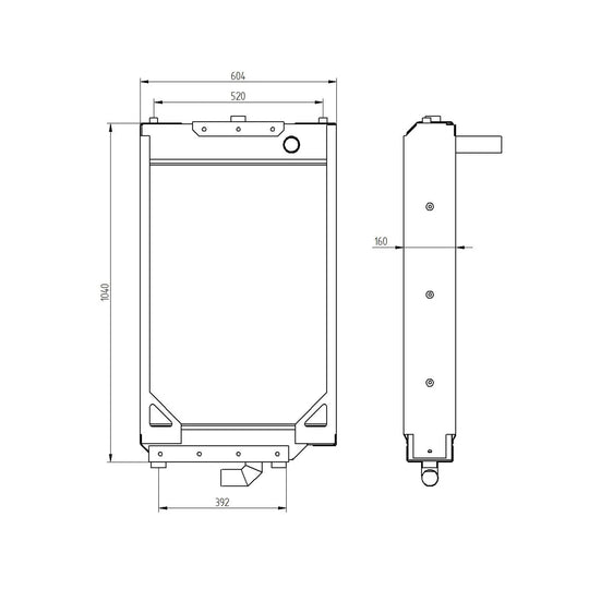 Water Radiator 2253317 for Caterpillar CAT 938GII IT38II-Replacement Aftermarket Parts