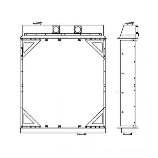 Water Radiator 7W2847 for Caterpillar CAT D9N Tractor-Replacement Aftermarket Parts