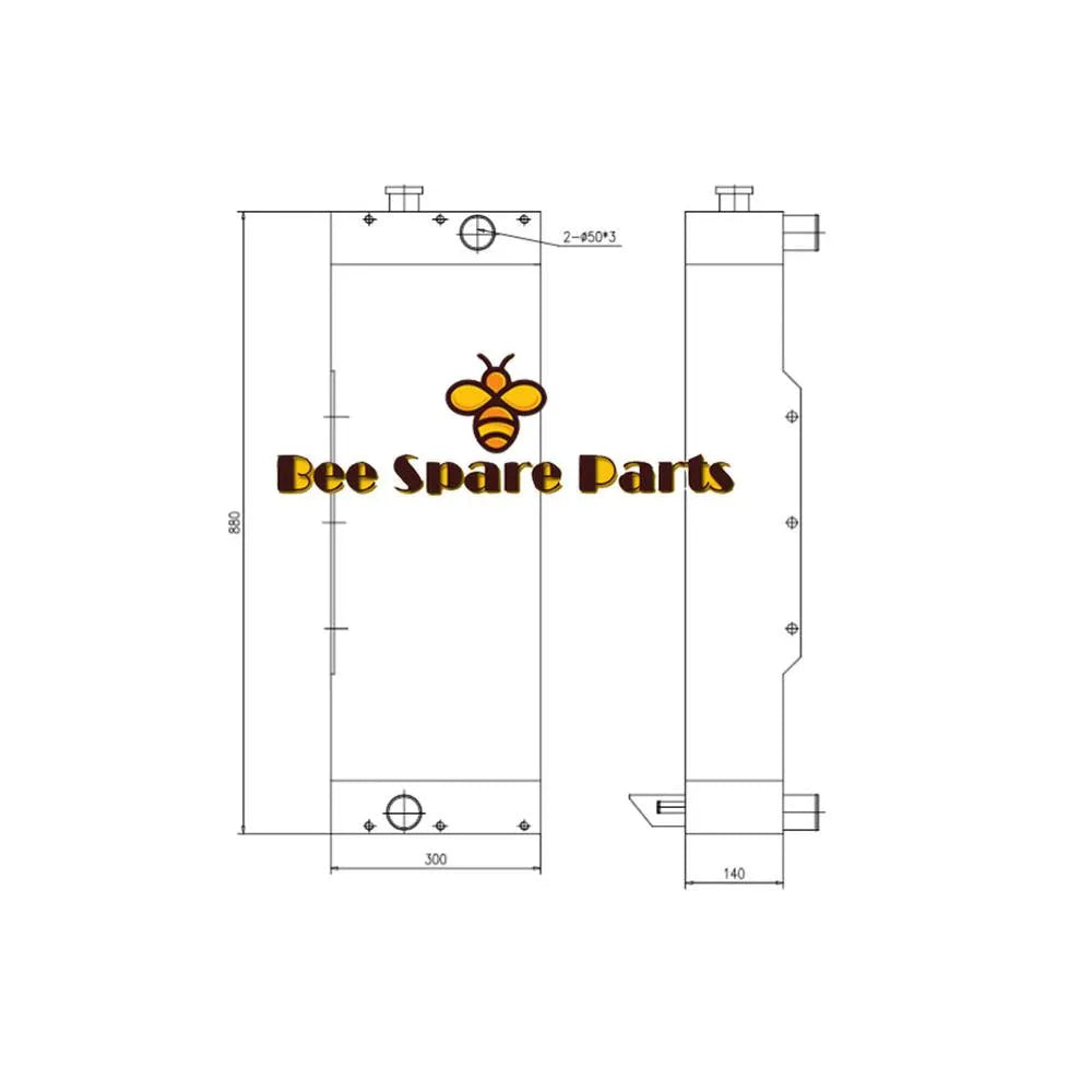 Water Radiator Core 14373456 for Volvo Excavator EW160-Replacement Aftermarket Parts