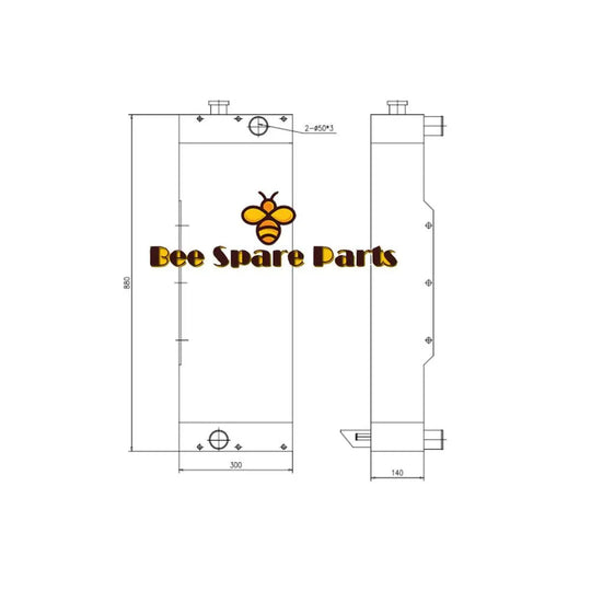 Water Radiator Core 14373456 for Volvo Excavator EW160-Replacement Aftermarket Parts