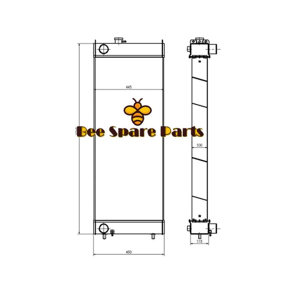 Water Radiator Core 30/927125 for JCB 520-40-BeeSpareParts