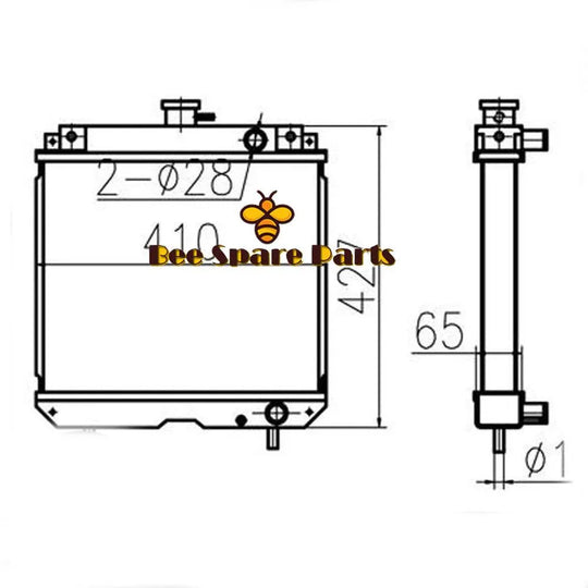 Water Tank Radiator 10380412000 for Caterpillar CAT Excavator MM40-Replacement Aftermarket Parts