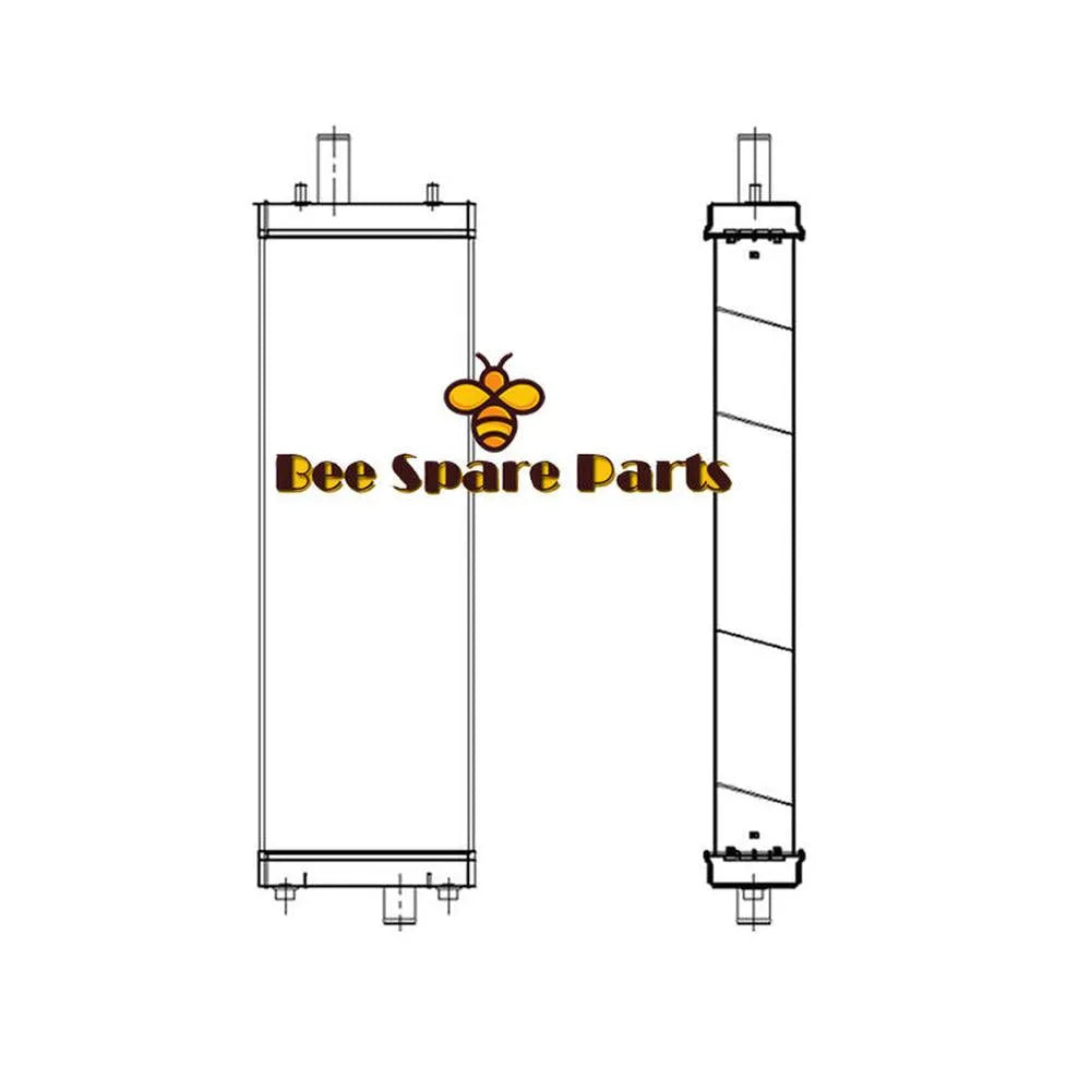 Water Tank Radiator 154-03-75911 for Komatsu D85PX-15E0 Bulldozers-BeeSpareParts