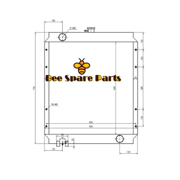 Water Tank Radiator 1968155 for Caterpillar CAT Excavator E311C-Replacement Aftermarket Parts