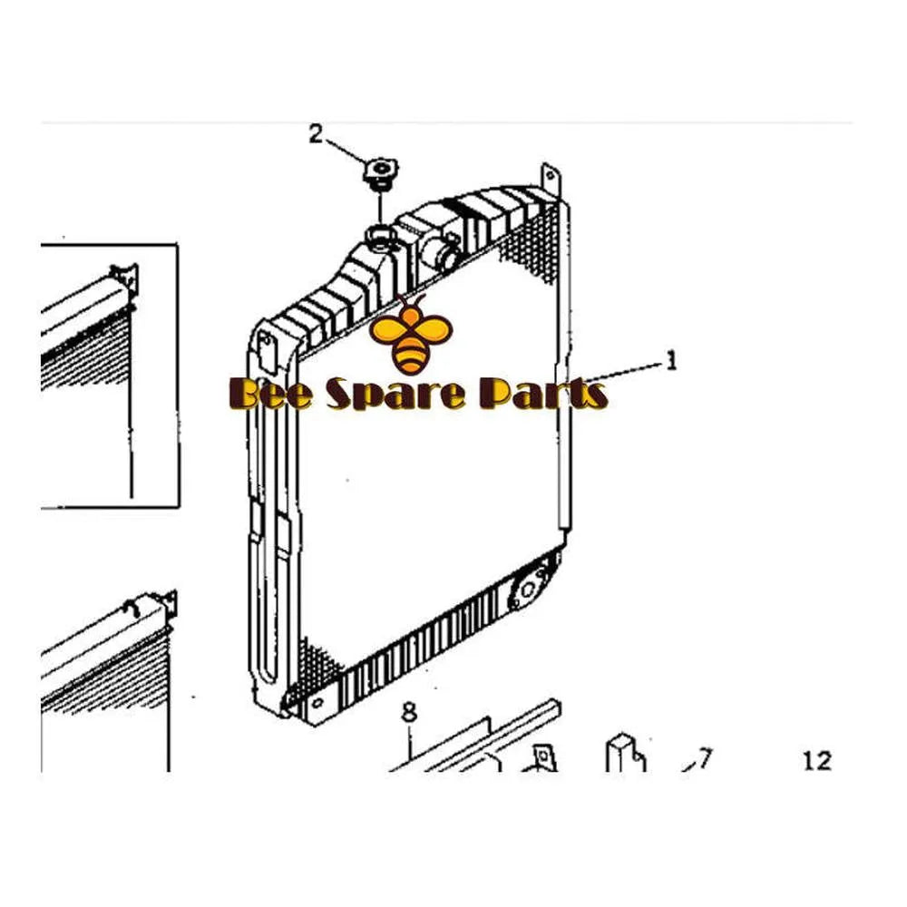 Water Tank Radiator 205-03-00041 205-0300040 for Komatsu Excavator PC200-3 PW210-1 PW200-1-BeeSpareParts