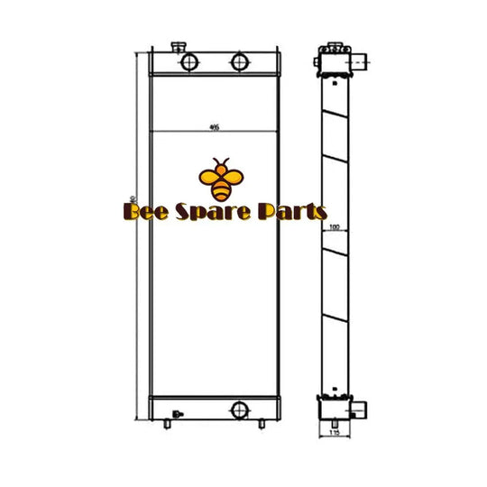 Water Tank Radiator 21M-03-21110 For Komatsu PC600-8 PC600-8E0 PC650LC-8E0-BeeSpareParts