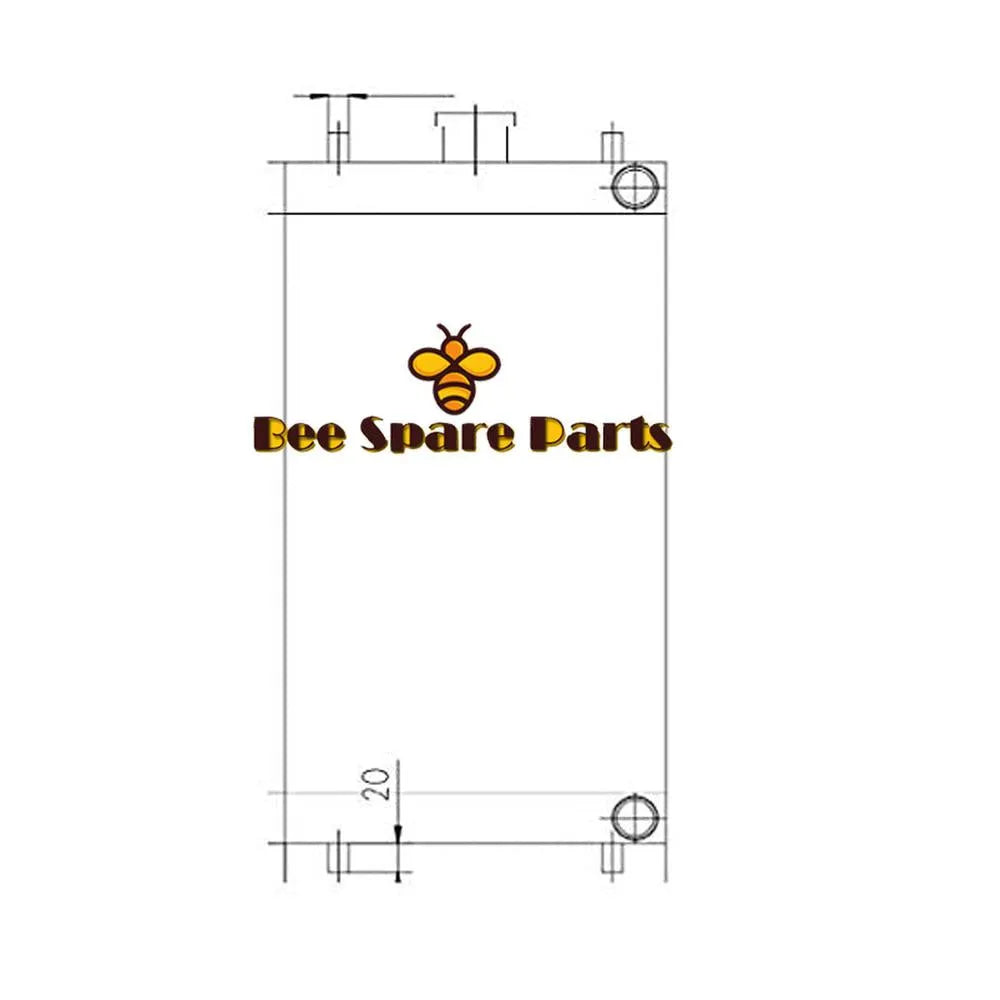 Water Tank Radiator 22L0321111 22L-03-21111 for Komatsu PC27MR-2 PC30MR-2 PC35MR-2-BeeSpareParts