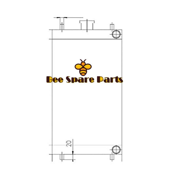 Water Tank Radiator 22L0321111 22L-03-21111 for Komatsu PC27MR-2 PC30MR-2 PC35MR-2-BeeSpareParts