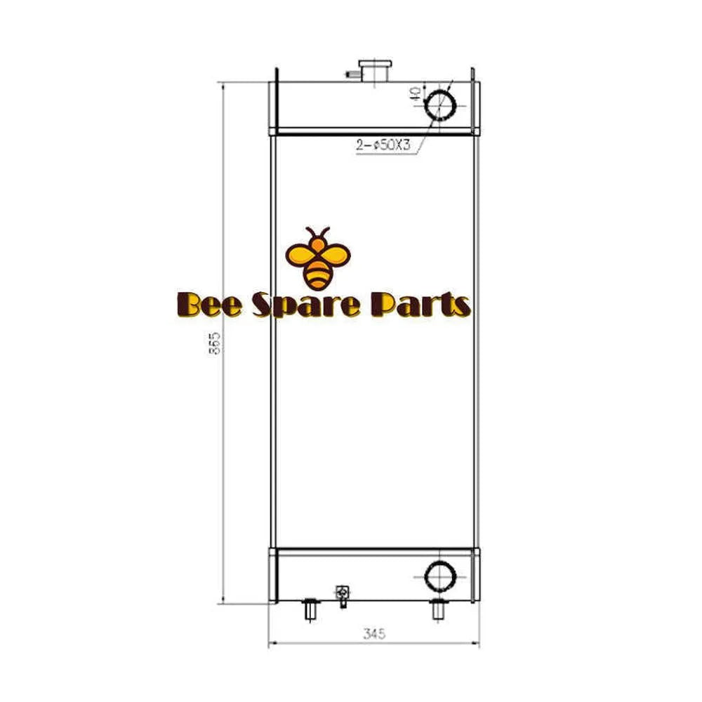Water Tank Radiator 418-03-31112 418-03-31113 for Komatsu Wheel Loader WA200-5 WA250-5-BeeSpareParts