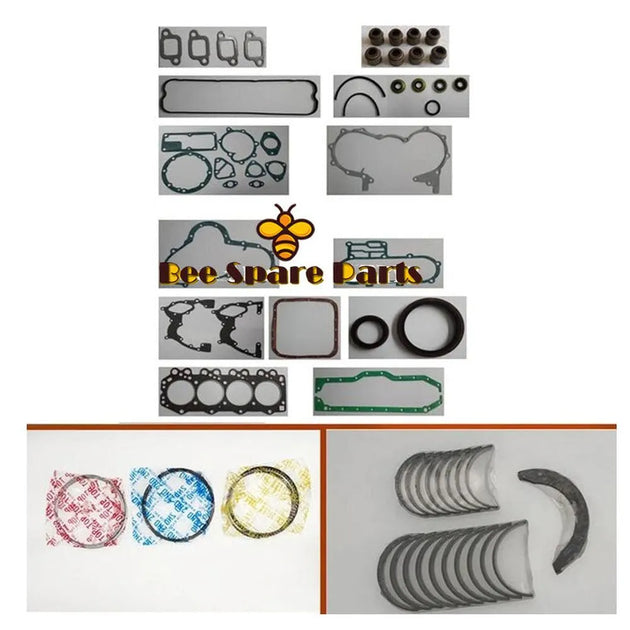 XA complete repair Overhaul engine full gaasket set kit crankshaft connecting rod bearing piston ring for Mazda T2500 2.5L-BeeSpareParts
